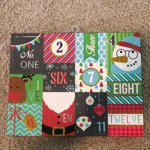 Festive Holiday Advent Calendar with 12 days of socks. NEW